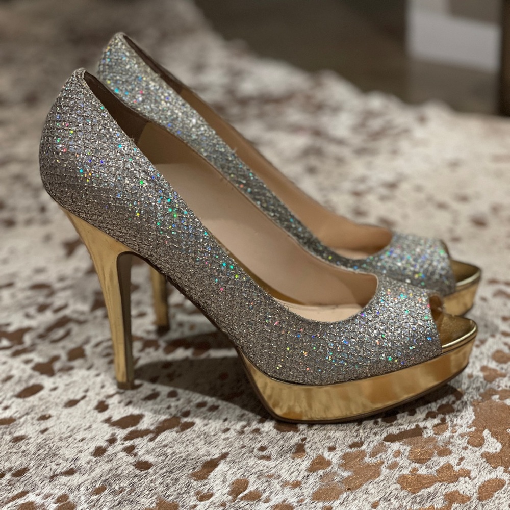 Enzo Angiolini Glitter Heels